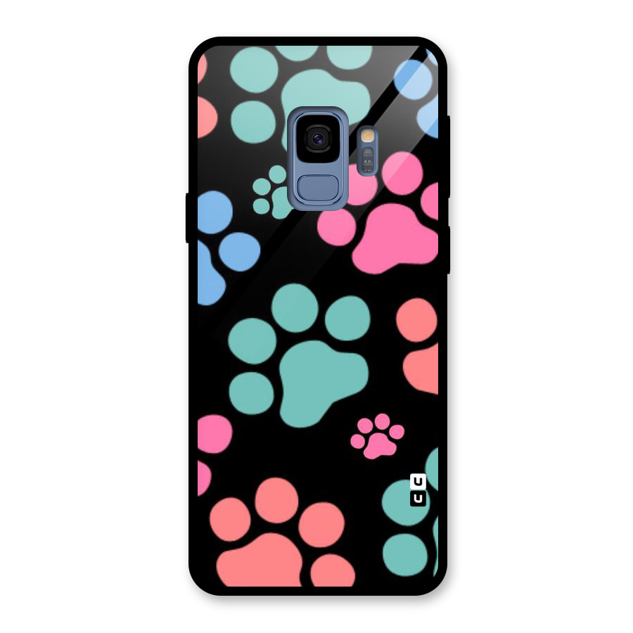 Puppy Paws Glass Back Case for Galaxy S9