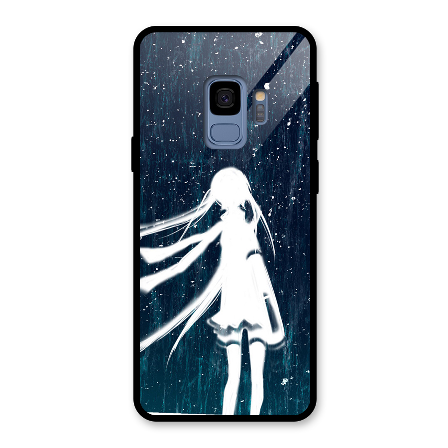Rain White Girl Glass Back Case for Galaxy S9