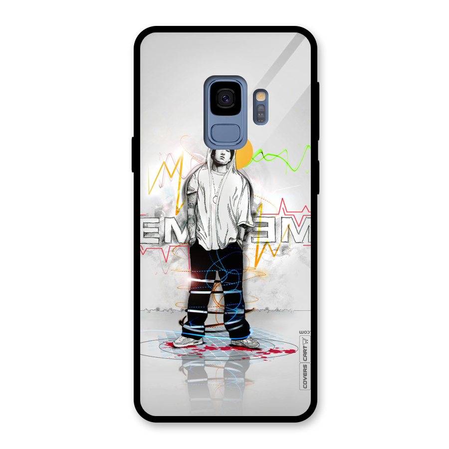 Rap King Eminem Glass Back Case for Galaxy S9