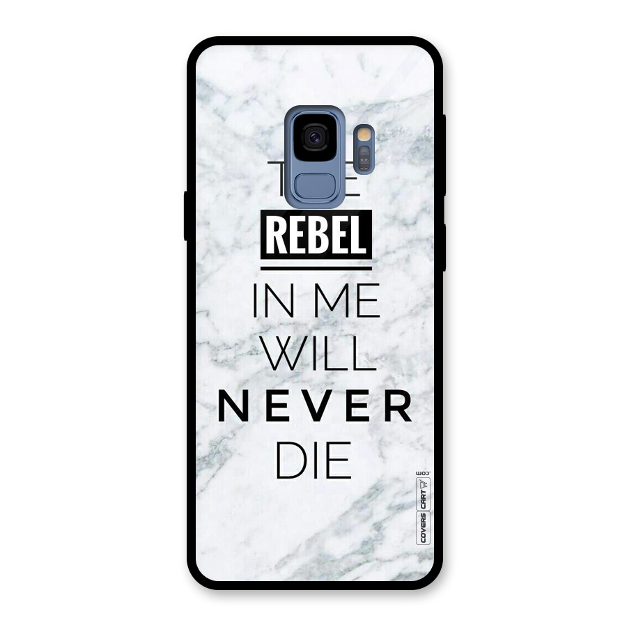 Rebel Will Not Die Glass Back Case for Galaxy S9