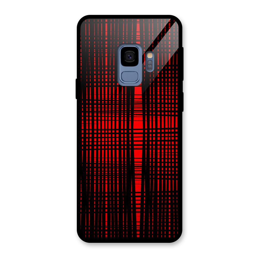 Red Net Design Glass Back Case for Galaxy S9