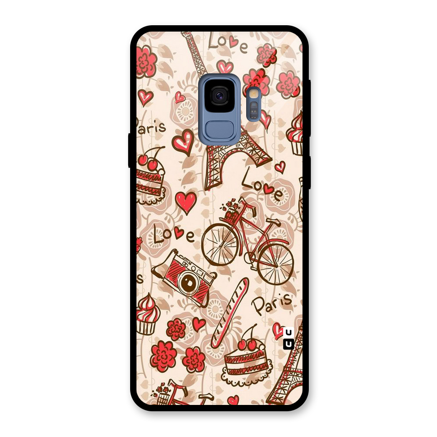Red Peach City Glass Back Case for Galaxy S9