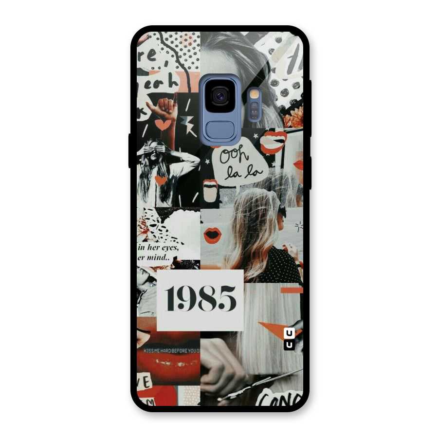 Retro Pattern Glass Back Case for Galaxy S9