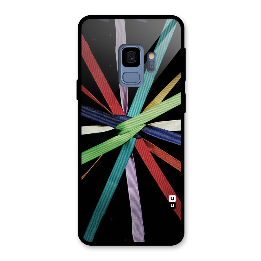 Ribbon Design Glass Back Case for Galaxy S9