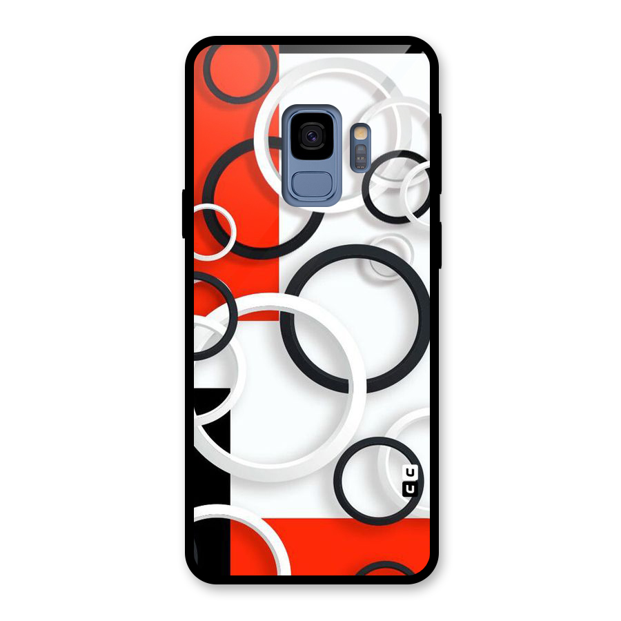 Rings Abstract Glass Back Case for Galaxy S9