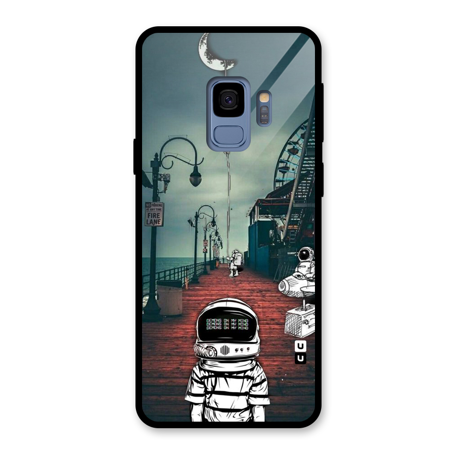 Robotic Design Glass Back Case for Galaxy S9