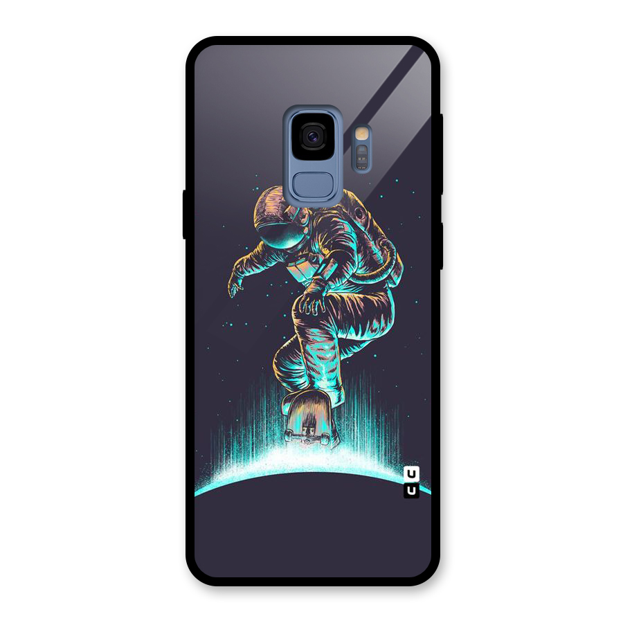 Rolling Spaceman Glass Back Case for Galaxy S9