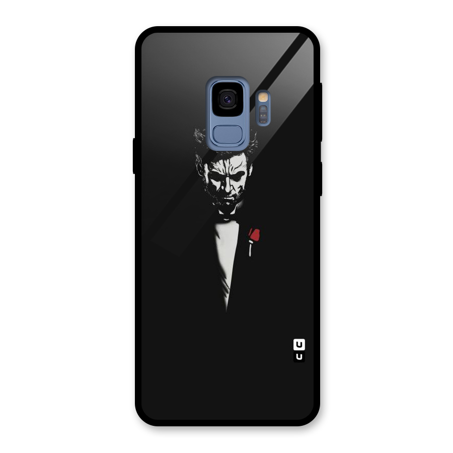 Rose Man Glass Back Case for Galaxy S9