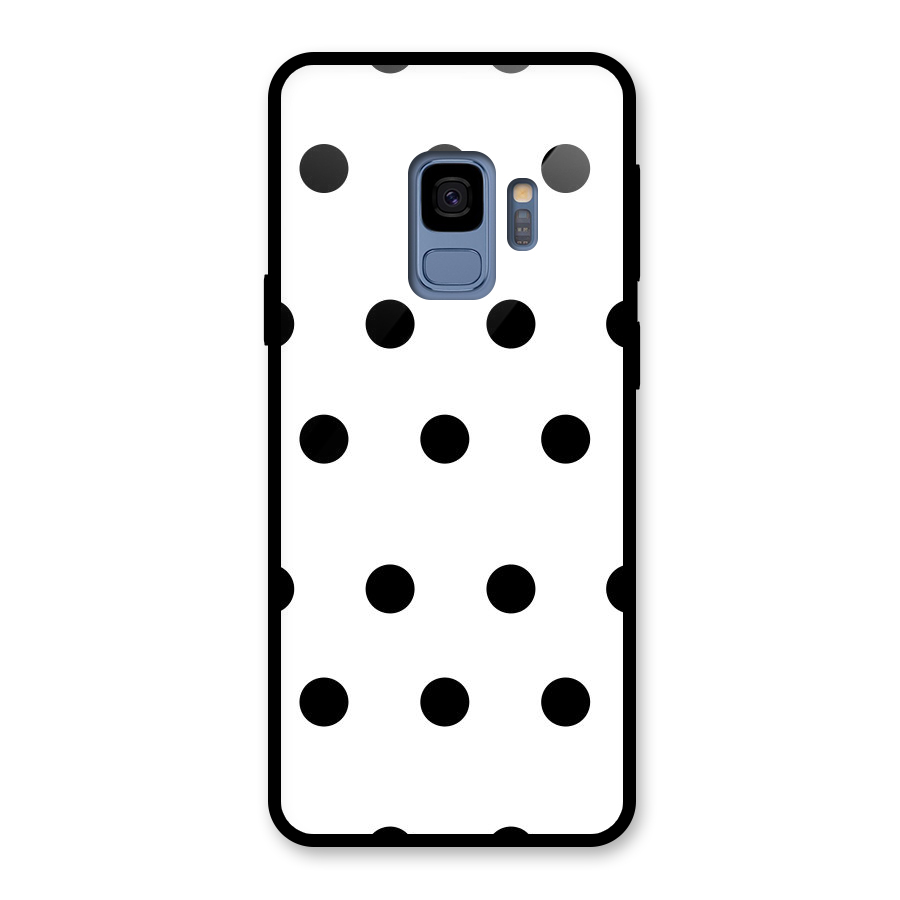 Royal Polka Dots Glass Back Case for Galaxy S9