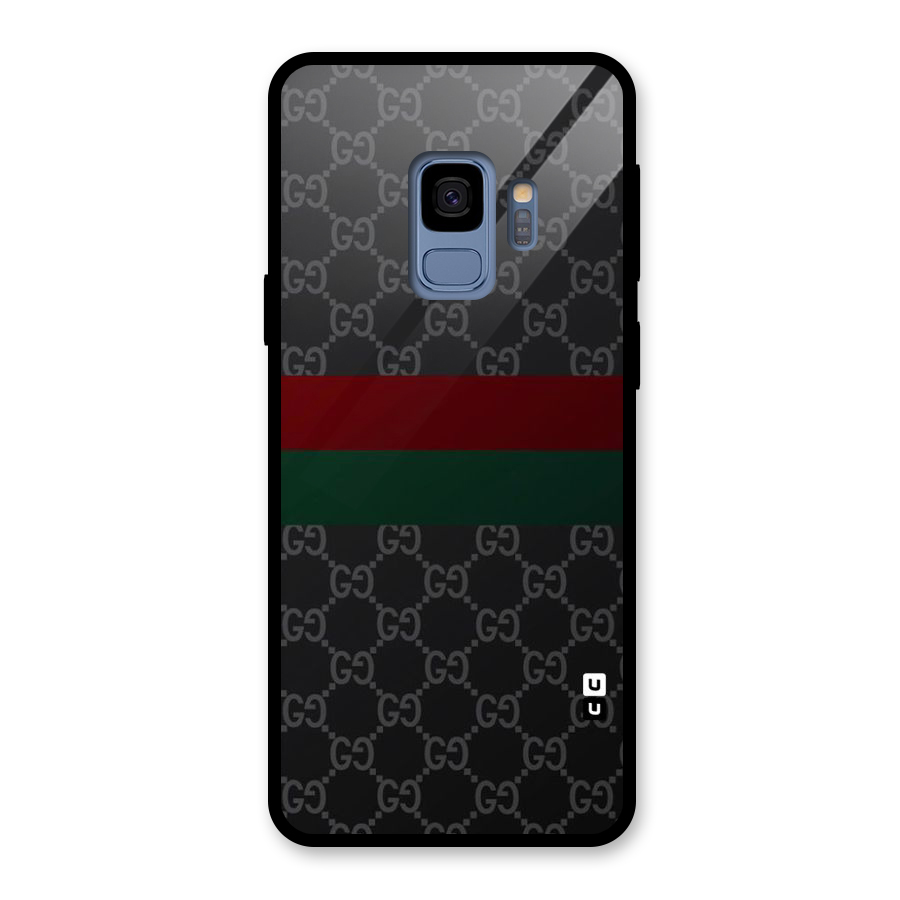 Royal Stripes Design Glass Back Case for Galaxy S9