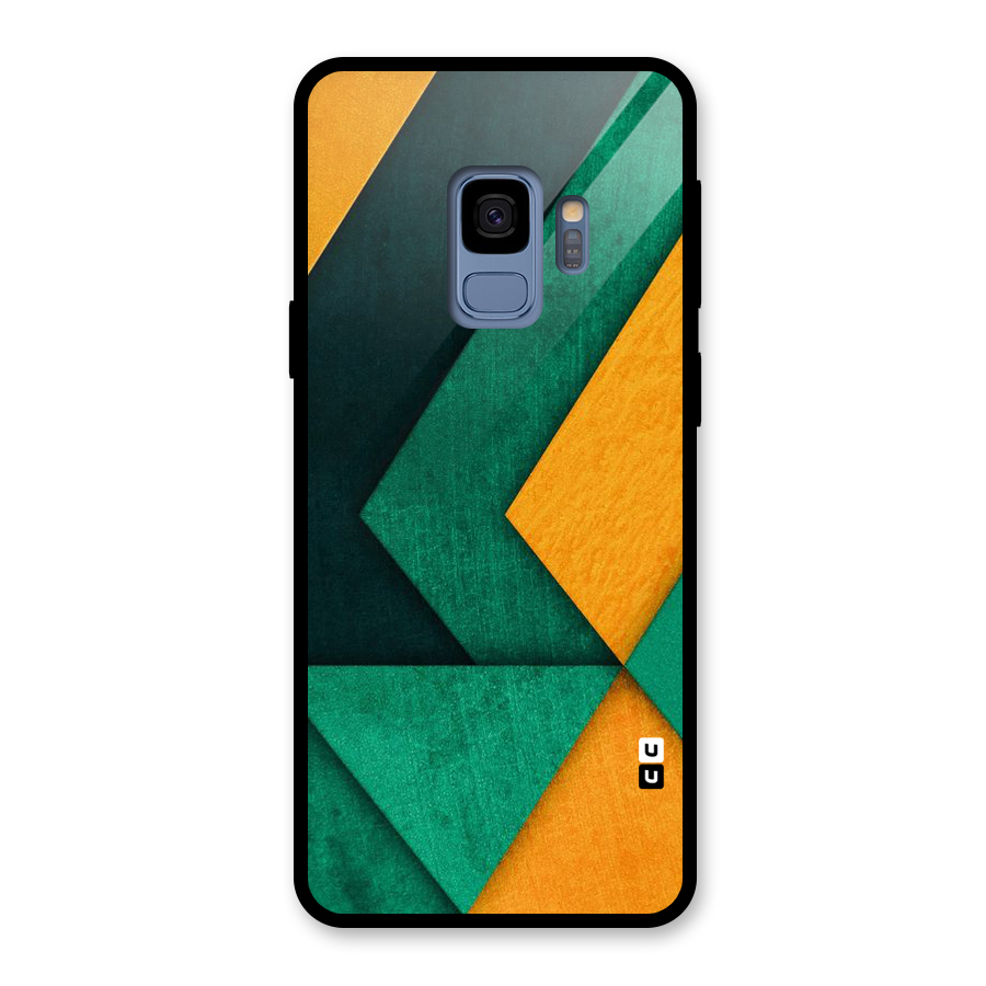 Rugged Abstract Stripes Glass Back Case for Galaxy S9