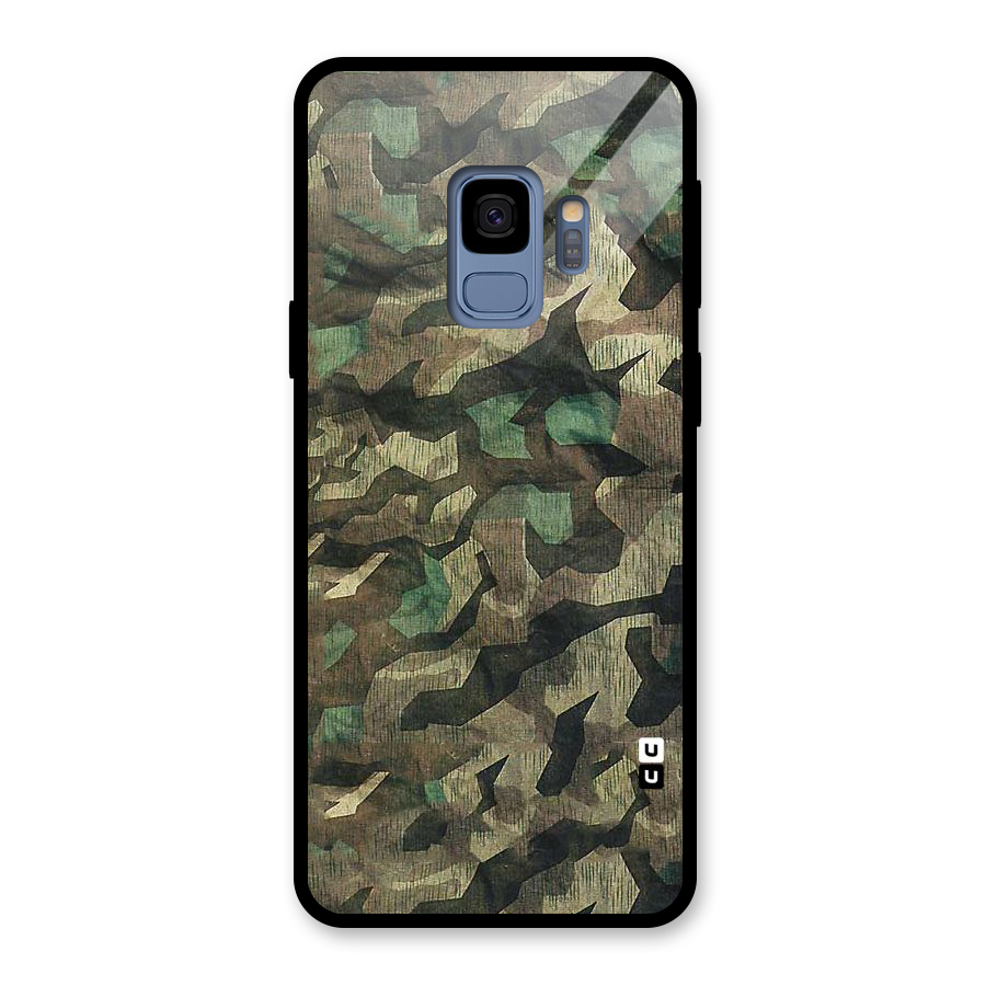 Rugged Army Glass Back Case for Galaxy S9