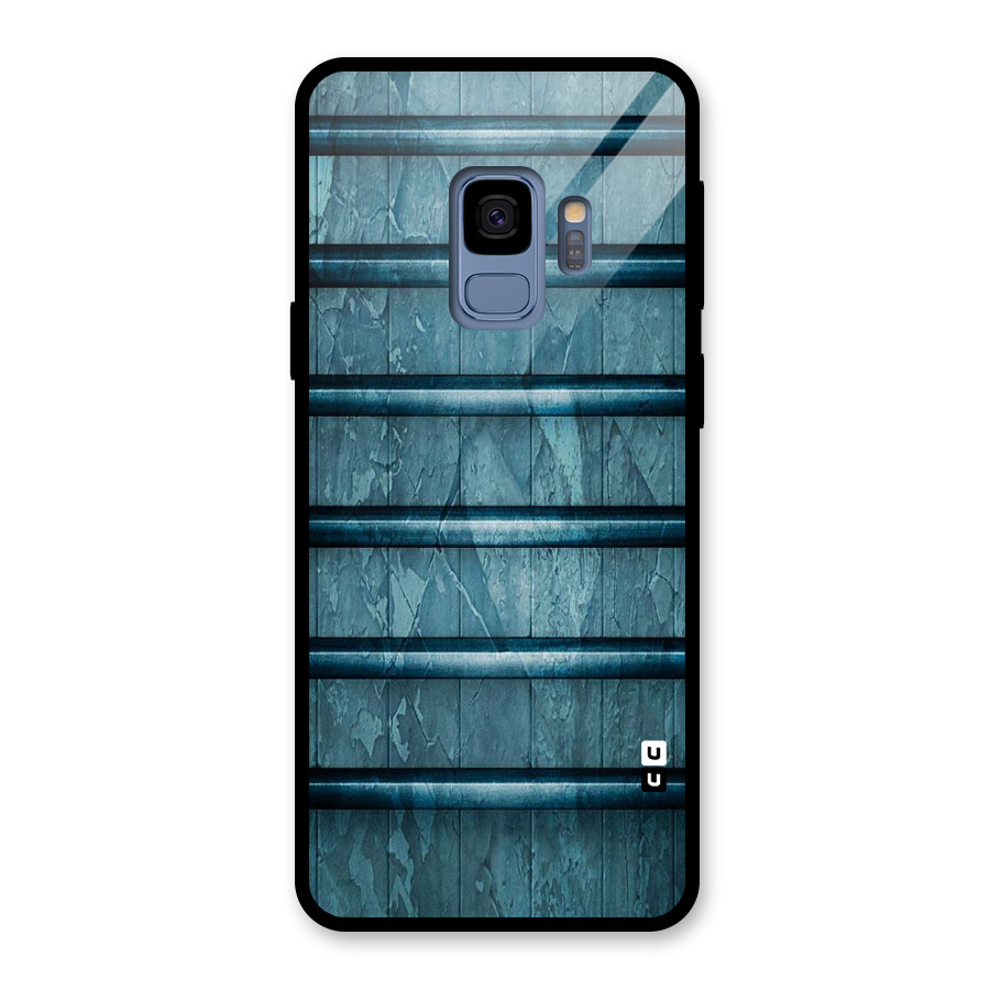 Rustic Blue Shelf Glass Back Case for Galaxy S9