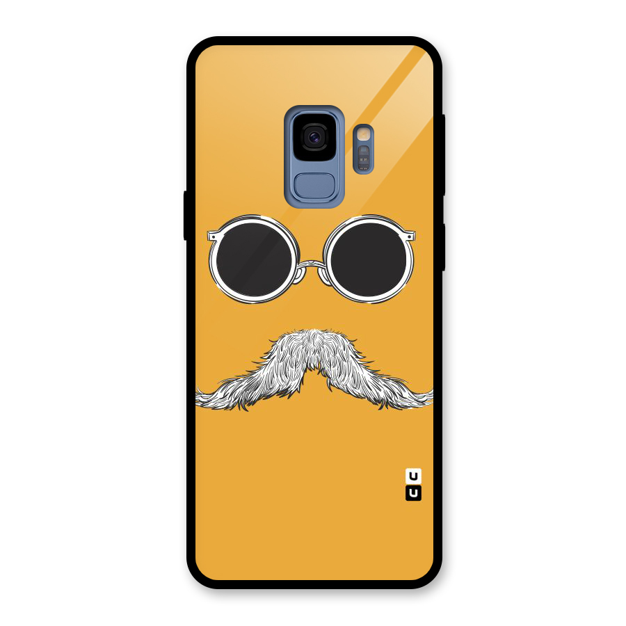 Sassy Mustache Glass Back Case for Galaxy S9