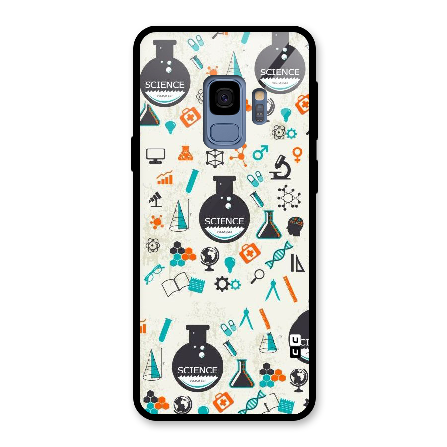 Science Side Glass Back Case for Galaxy S9