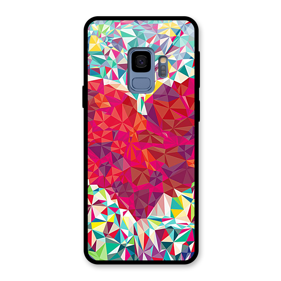 Scrumbled Heart Glass Back Case for Galaxy S9