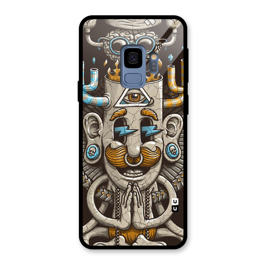 Sculpture Design Glass Back Case for Galaxy S9