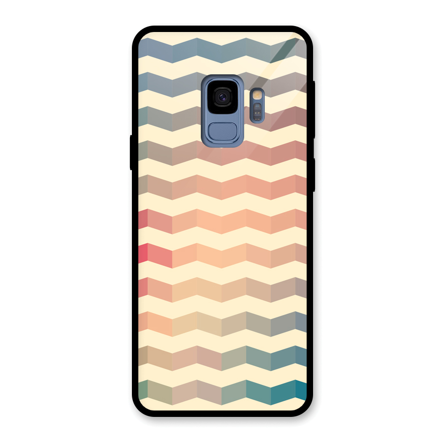 Seamless ZigZag Design Glass Back Case for Galaxy S9