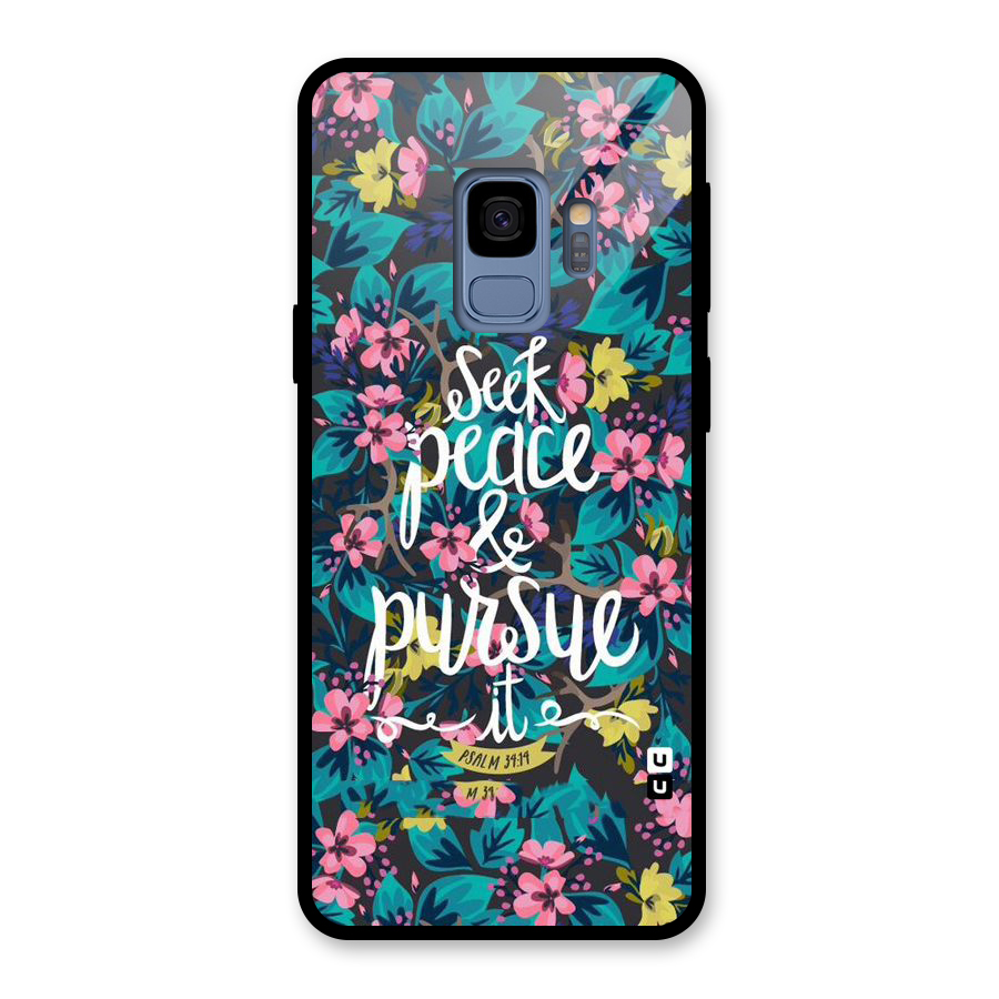 Seek Peace Glass Back Case for Galaxy S9