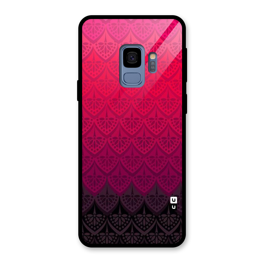 Shades Red Design Glass Back Case for Galaxy S9