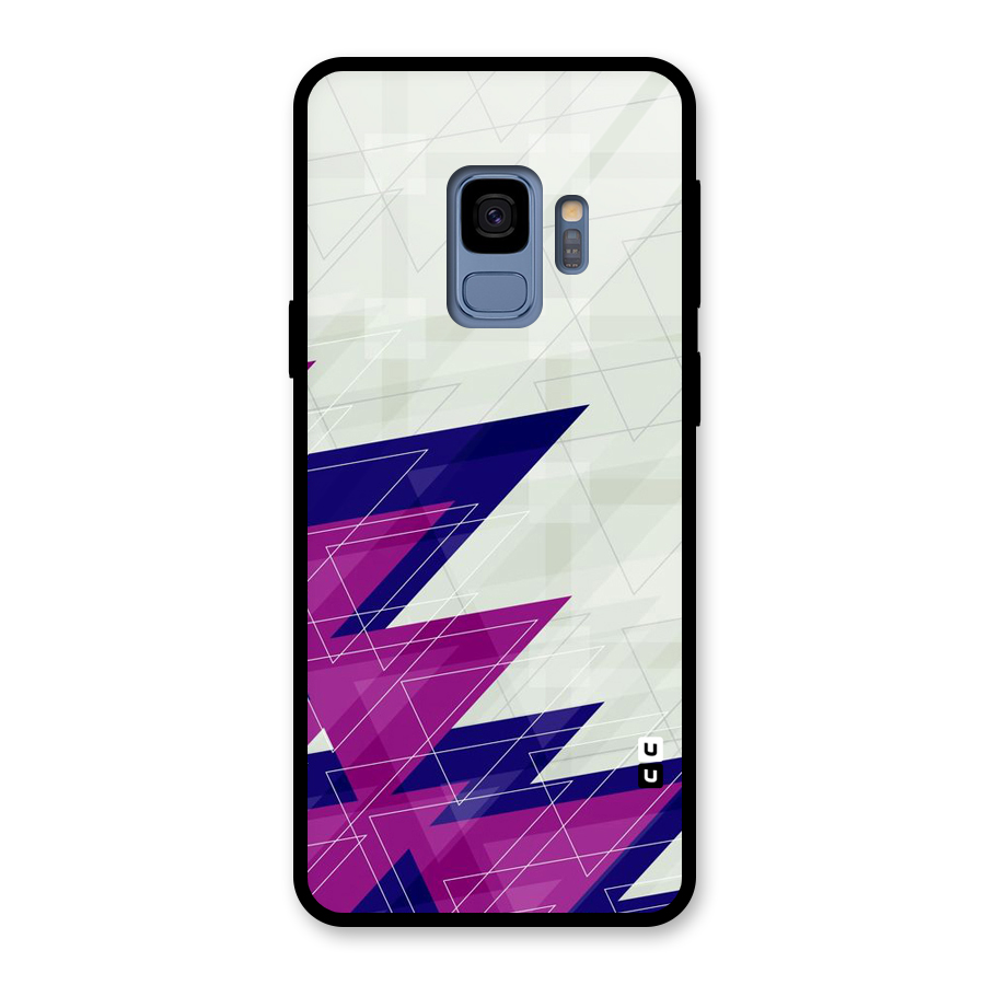 Sharp Abstract Design Glass Back Case for Galaxy S9
