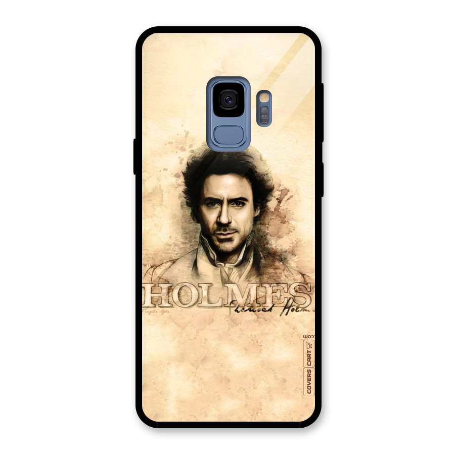 Sherlock Holmes Fan Art Glass Back Case for Galaxy S9