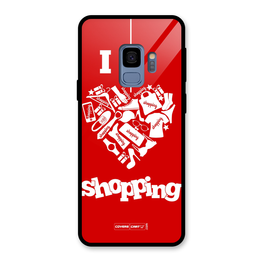 Shopaholic Shopping Love Glass Back Case for Galaxy S9