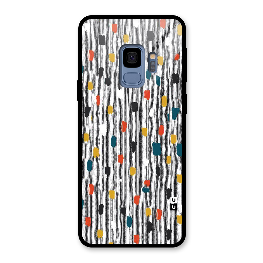 Single Paint Pattern Glass Back Case for Galaxy S9