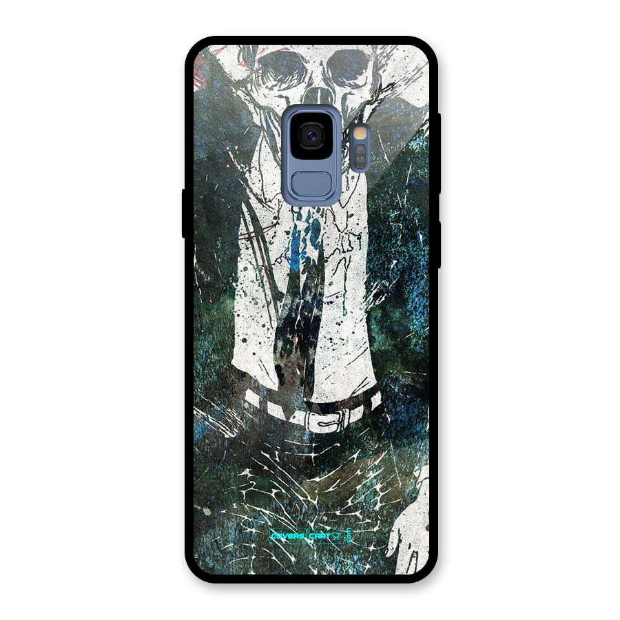 Skeleton in a Suit Glass Back Case for Galaxy S9