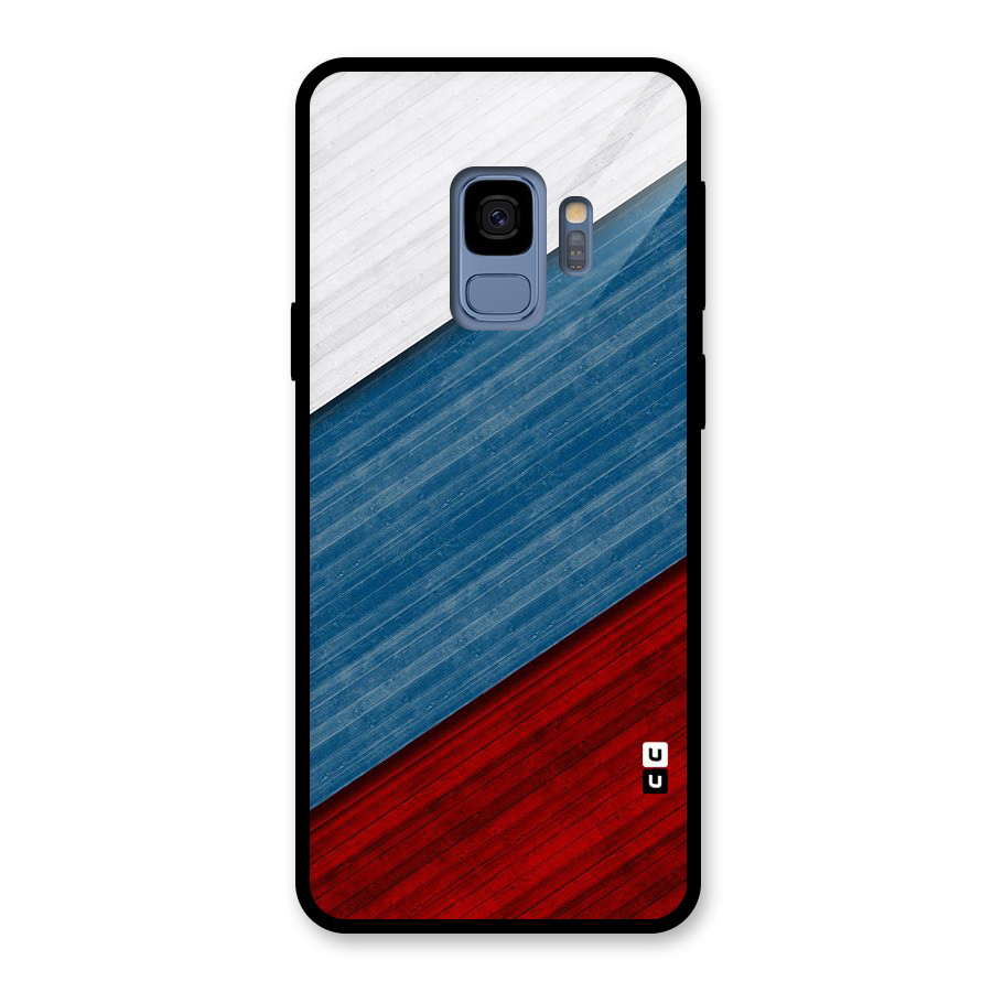 Slant Beautiful Stripe Glass Back Case for Galaxy S9