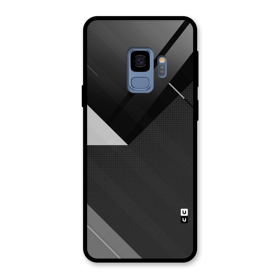 Slant Grey Glass Back Case for Galaxy S9