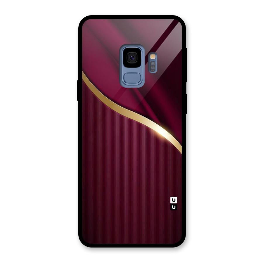 Smooth Maroon Glass Back Case for Galaxy S9