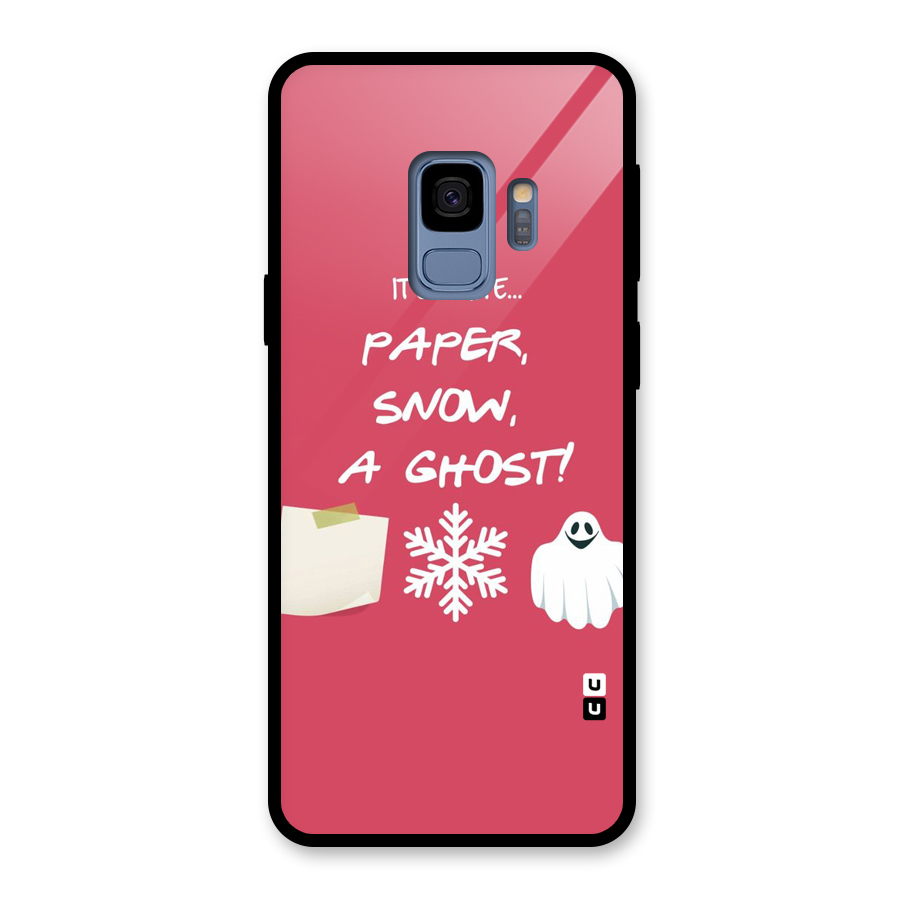 Snow Paper Glass Back Case for Galaxy S9