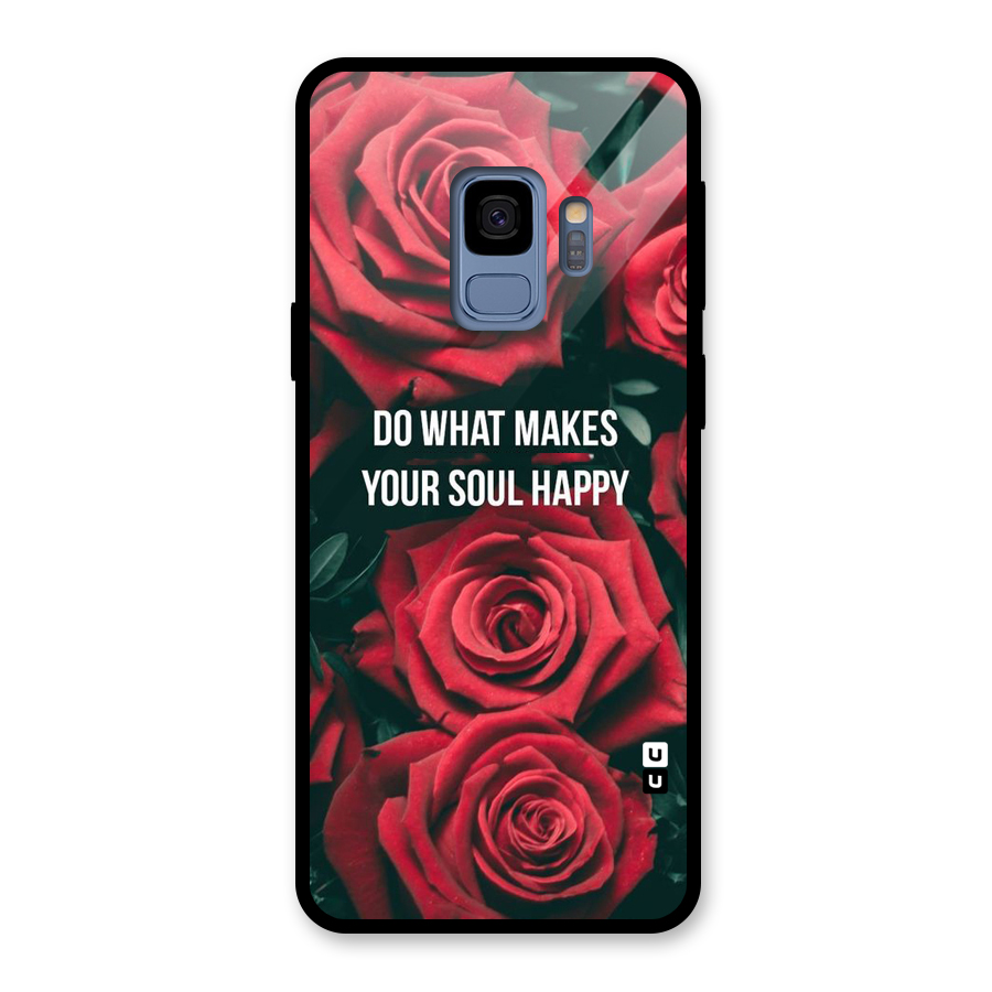 Soul Happy Glass Back Case for Galaxy S9
