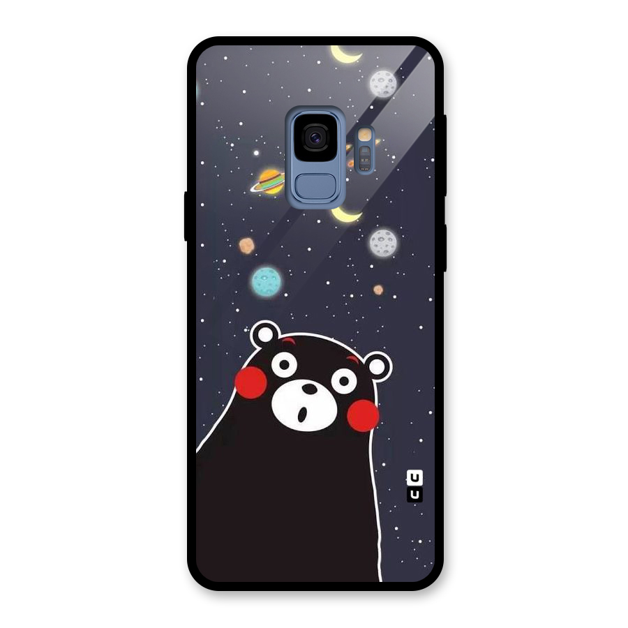 Space Bear Glass Back Case for Galaxy S9