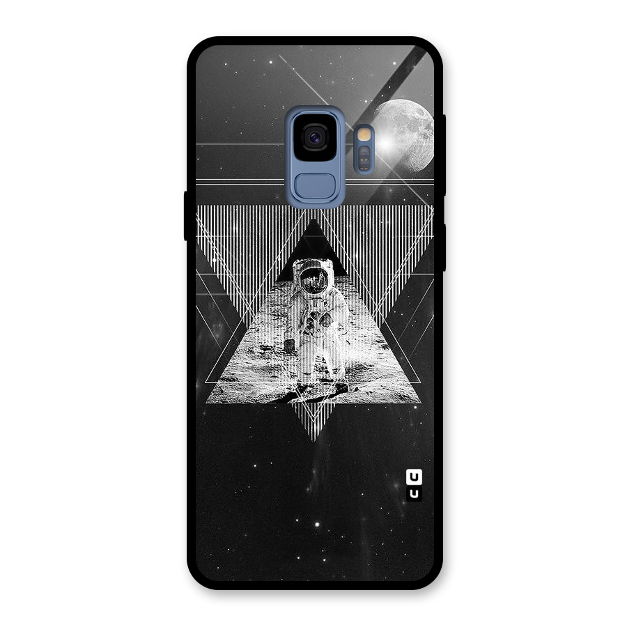 Space Triangle Abstract Glass Back Case for Galaxy S9
