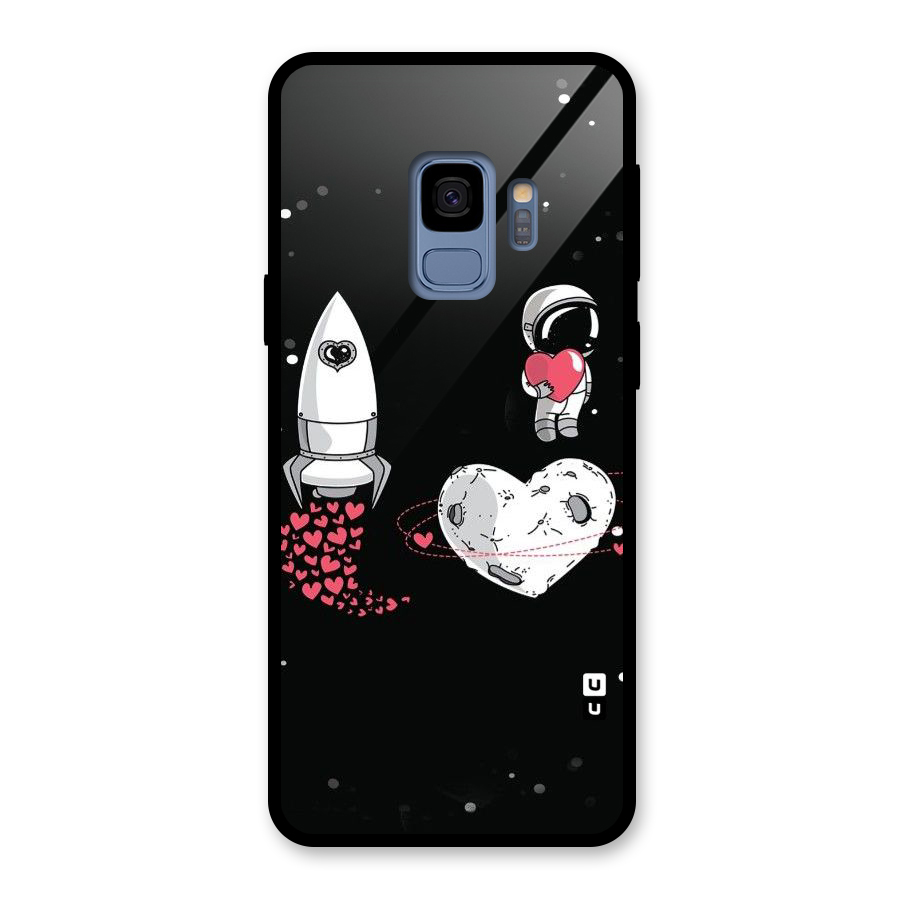 Spaceman Love Glass Back Case for Galaxy S9
