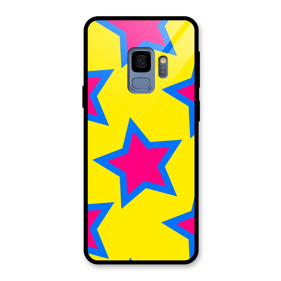 Star Pattern Glass Back Case for Galaxy S9