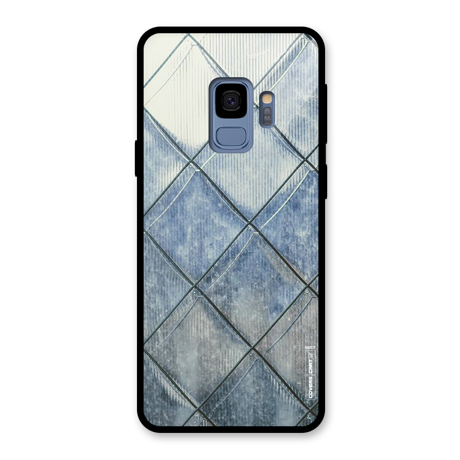 Steel Blue Pattern Glass Back Case for Galaxy S9