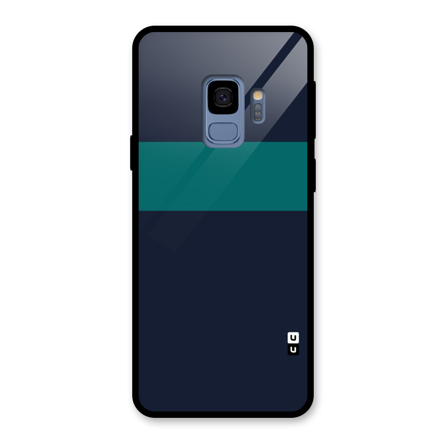 Stripe Block Glass Back Case for Galaxy S9