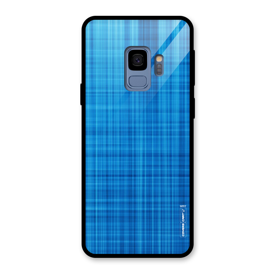 Stripe Blue Abstract Glass Back Case for Galaxy S9