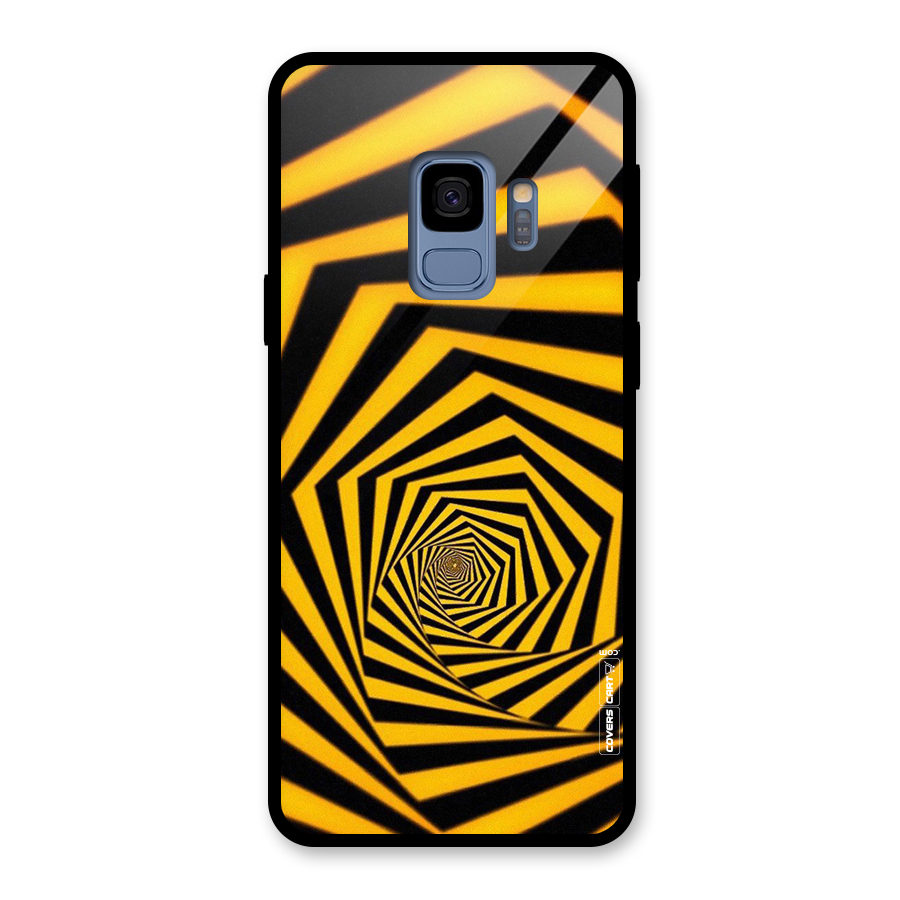 Taxi Pattern Glass Back Case for Galaxy S9