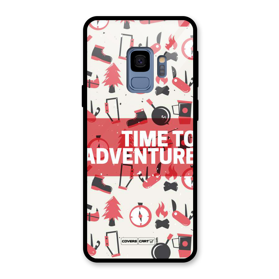 Time To Adventure Radiant Red Glass Back Case for Galaxy S9