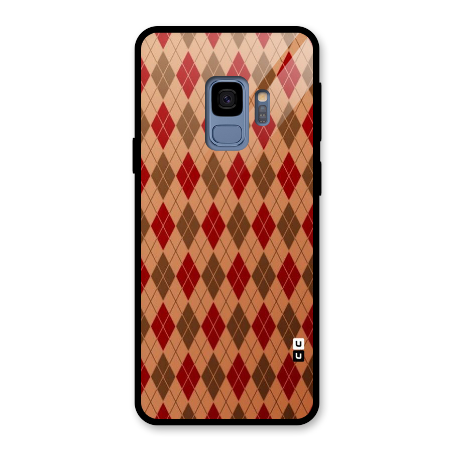 Tiny Checks Diamond Glass Back Case for Galaxy S9