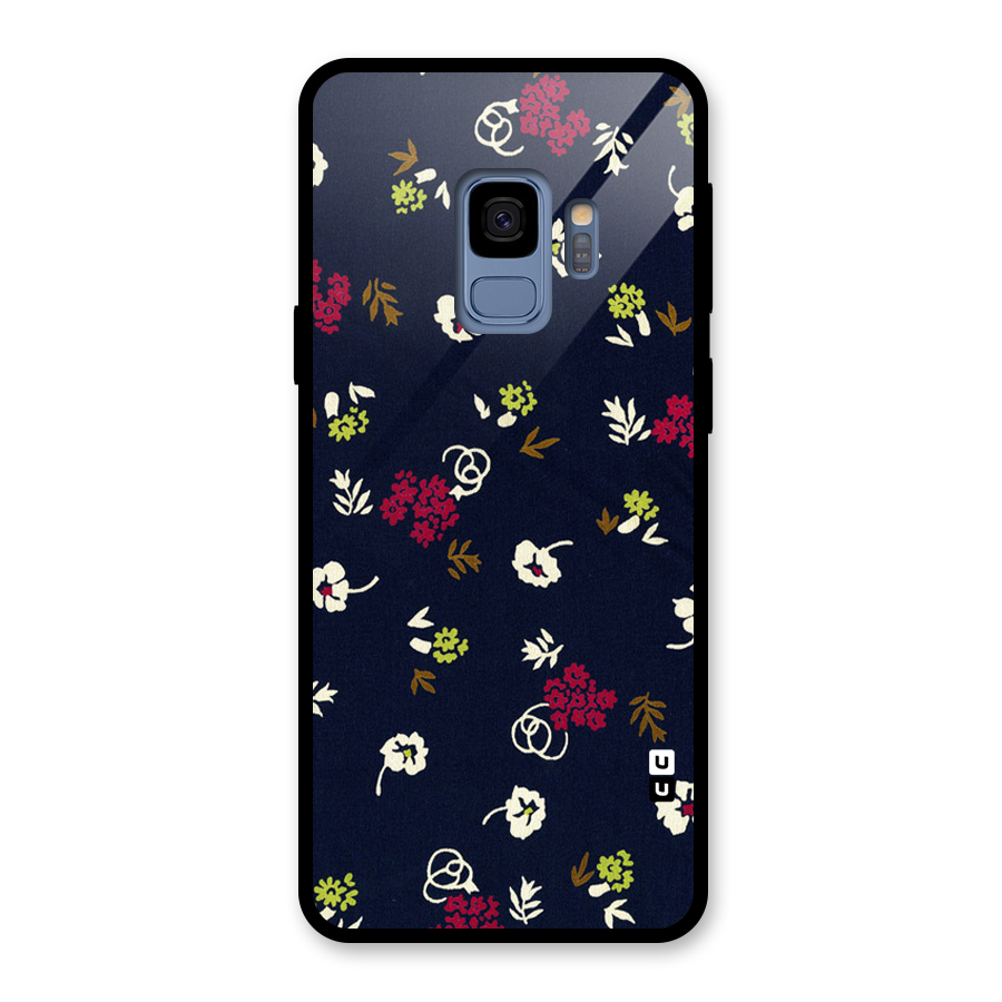 Tiny Flowers Glass Back Case for Galaxy S9