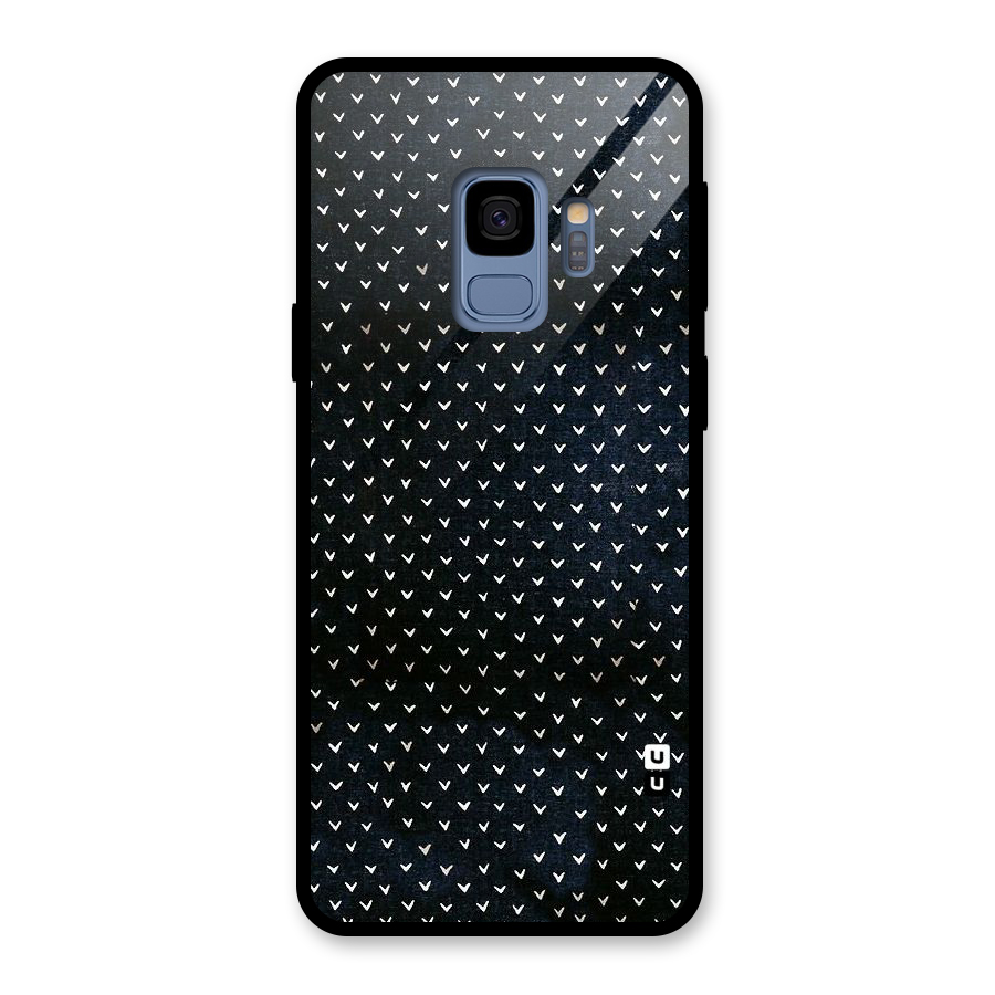 Tiny White Hearts Glass Back Case for Galaxy S9