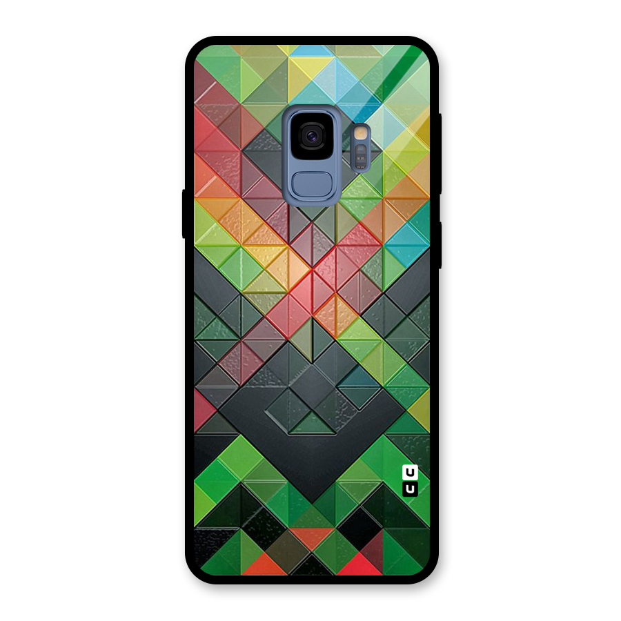 Too Much Colors Pattern Glass Back Case for Galaxy S9