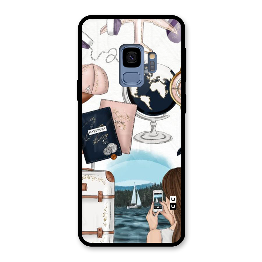 Travel Diaries Glass Back Case for Galaxy S9