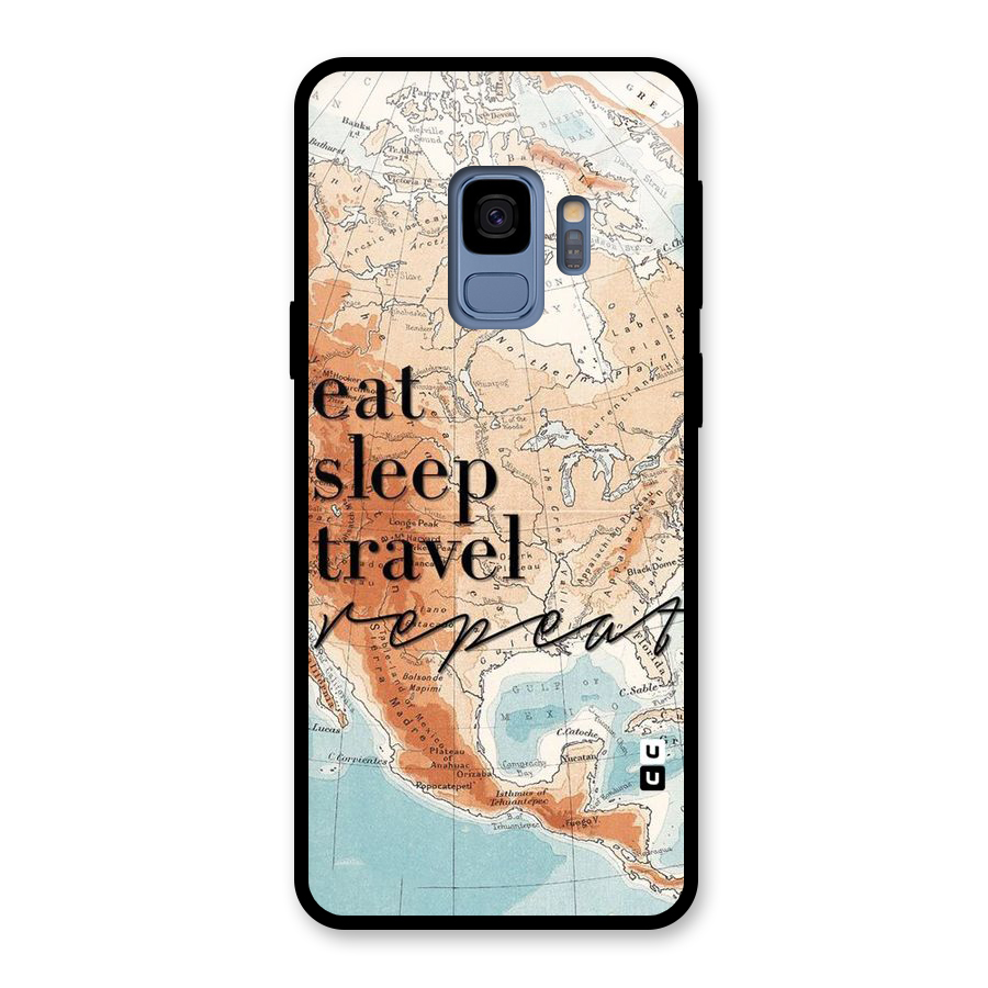 Travel Repeat Glass Back Case for Galaxy S9