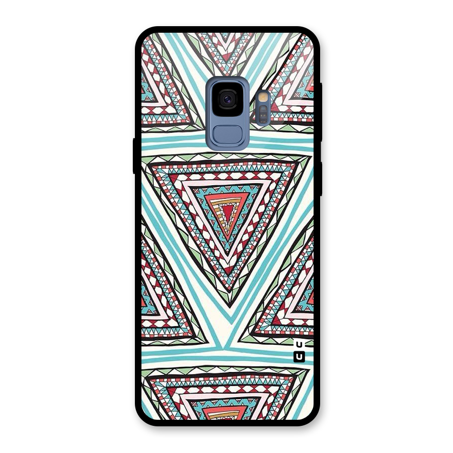 Triangle Abstract Mode Glass Back Case for Galaxy S9